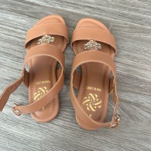 Sam & Libby Tan Brown Gladiator Sandel with Metal Accent